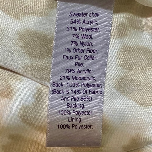 Jennifer Lopez Women's Faux Fur Collar Sweater Coat Jacket - Picture 12 of 13